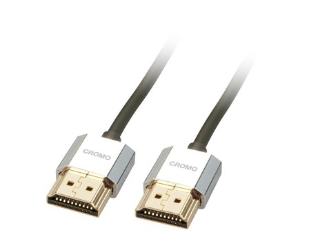 Lindy CROMO Slim High Speed HDMI Cable with Ethernet - HDMI-kabel med Ethernet - 50 cm