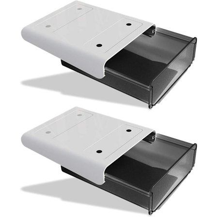 2 st under-desk lådor, under-table låda, skrivbordsdekal dold låda, skrivbordsorganisatör lådbricka