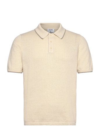 Filippa K Linen Cotton Knit Polo - Beige - M