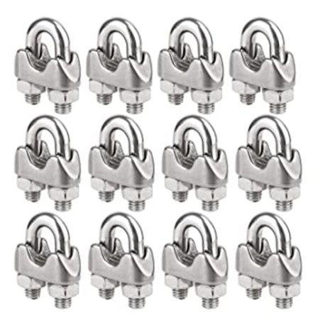 Wire Rope Clip Kabelklämma 304 Rostfritt Stål U-bult Sadel Fas