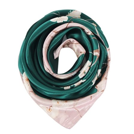 Silketørklæde til kvinder, halstørklæde i silke, stort silketørklæde, tørklæde til hår, tørklæde, blødt satintørklæde, silketørklæde til kvinder