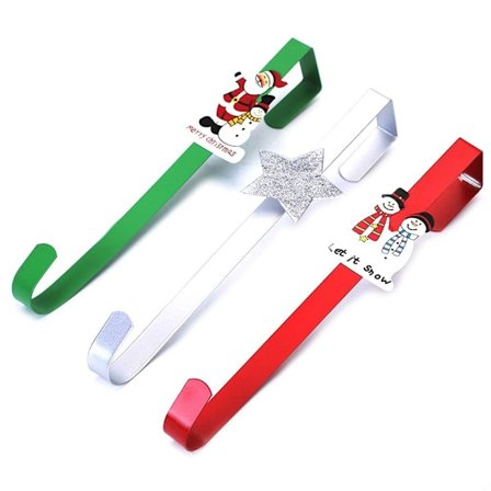 Julekrans Henger Metall Krans Henger Kroker Julekrans Hengekrok for Inngangsdør, Dør Henger Krok