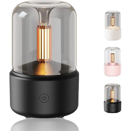 Aromaterapi Diffusorer, 120ml Eteriska Oljediffusorer, Luftfuktare med Ljus