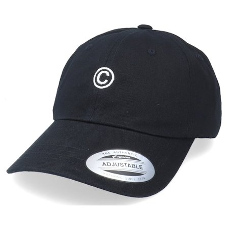 Iconic - Copyright Black Dad Cap Unconstructed Black Cap - @ Hatstore