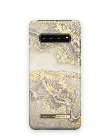 Female Hülle, Galaxy S10+ Sparkle Greige Marble Handyhülle