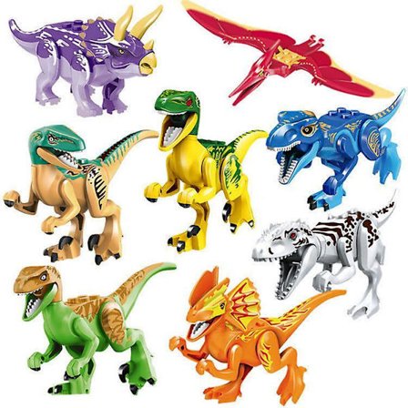 8pcs Dinosaur World Building Blocks Dinosaur Blocks Children's Gift