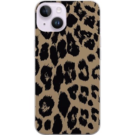 Apple iPhone 15 Genomskinligt Skal Leopard