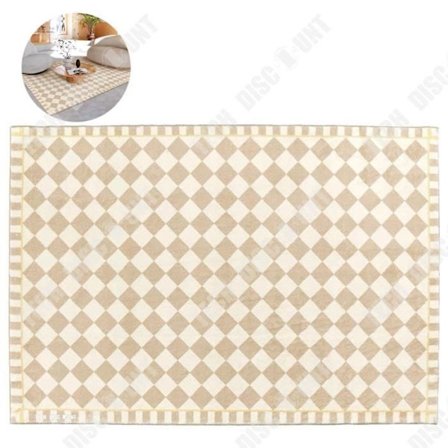 Matta - TD - Imiterat Kashmir - Rektangulär - 80x180cm - Modern Stil - Beige