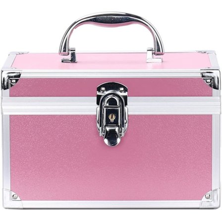 Kosmetisk arrangör Kosmetisk arrangör Box Bärbar Makeup Väska Låsbar Förvaringslåda för Smycken & Makeup Verktyg