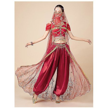 Princess Jasmine Cosplay For Women Indisk Magdans Arabisk Princess Christmas Carnival Set -
