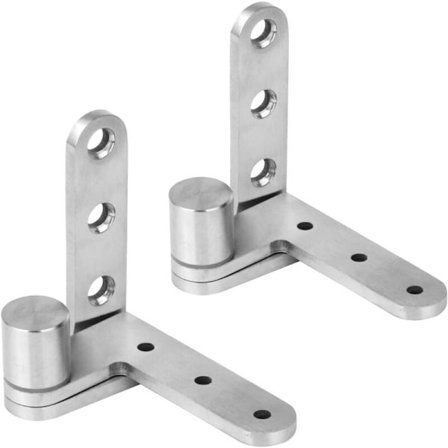 Pivothengsler, pivotdørbeslag, 270 graders hengsler, for garderobedører, vindusdører. Maksimal belastning 60 kg/par, gjerdehengsler, dørhengsler