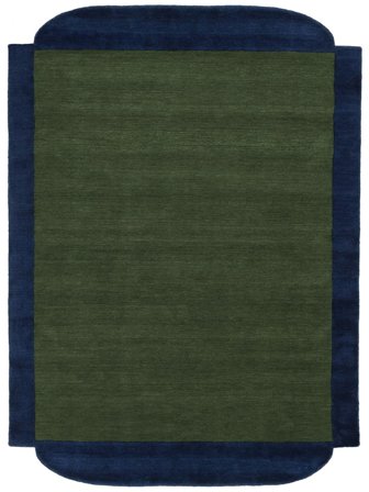 Glasgow Matta - Grön/Marinblå 200X300 I Klassisk Stil