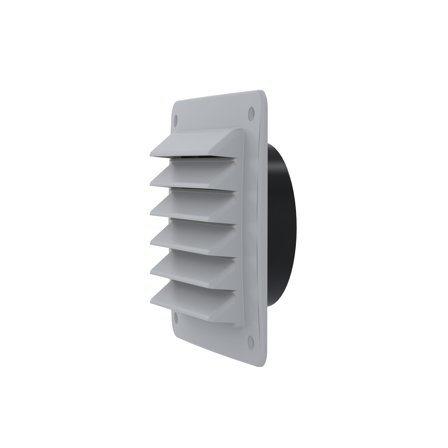 Fresh 182807 Gitter med stos, 150 x 150 mm Grå (sort stos), Ventilation