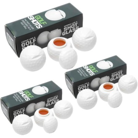 Golf Shots - Golfbold Shotglas med Låg 4,4 cl, Innovativ Drikkekop til Golffester, Kreativ Golfgave til Mænd & Kvinder (FMY)