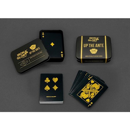 Iron & Glory Up the Ante 2 Decks Playing Cards Gold