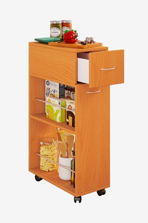 VCM - Niche trolley Tusal With Drawer - Beige - Hylder & opbevaring - Fra Homeroom