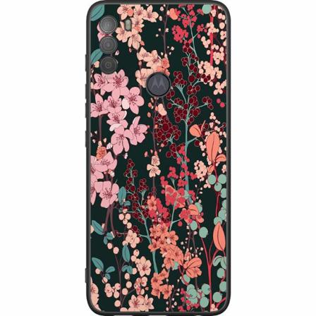Motorola Moto G50 Svart Skal Blommor