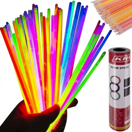 100 stk - Selvlysende Glowsticks - Armbånd
