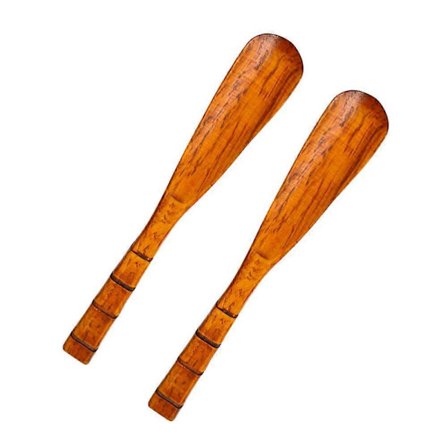 Skohorn med långt trähandtag, skohjälpmedel för skor, 2 st