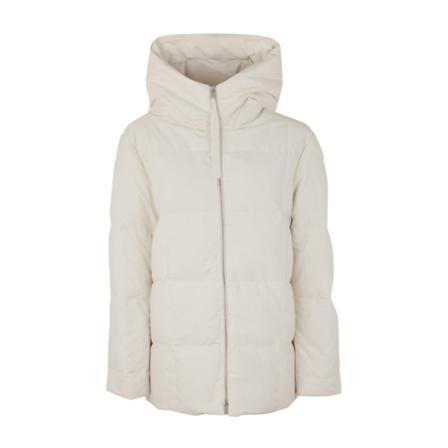 Jil Sander, Short Medium Fill Down 01 Recycled Polyester Plain Weave Beige, Dames, Maat:S