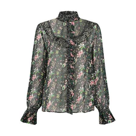 Pom Amsterdam Blouse , Zwart , Dames , Maat: M