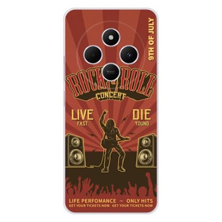 Coque Silikontryckt - 1001 Skydd - Xiaomi Redmi 14C 4G - Rock and Roll-mönster - Optimalt skydd - Flexibel