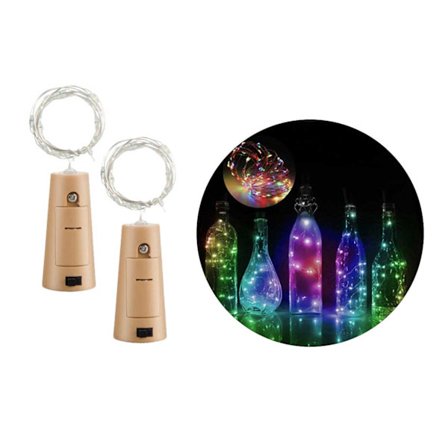2-pack LED Ljusslinga Lampor Belysning för Flaskor Dekoration