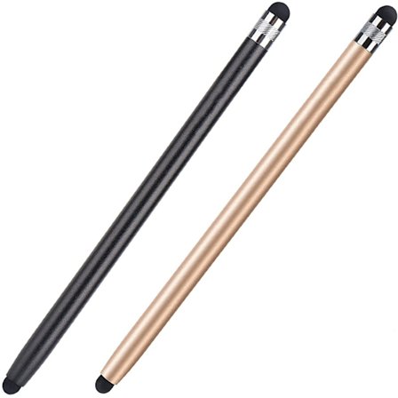 Stylus for berøringsskjerm (2 stk), følsom kapasitiv stylus 2 i 1 berøringsskjermpenn for iPad iPhone nettbrett Samsung Galaxy alle universelle 