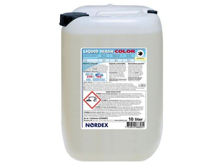 NORDEX Tvättmedel Liquid Wash Color för professionellt bruk,flytande, färg, utan parfym, 10L - Lyreco - Städ och hygien - Tvättmedel och klädvård - 