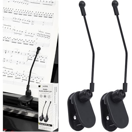 Slitesterk Noteklype for Piano - Sideholder for Notestativ, Perfekt for Pianotilbehør og Notemapper
