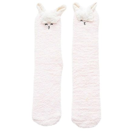 Naisten 3D-eläin Talvi Lämmin Pehmeä Karvainen Sänky Sukat Naiset Lounge Tossut Lattia Sukat