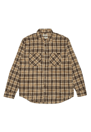 Nudie Jeans Julian Worker Shirt Check Skjortor Herr Brun L