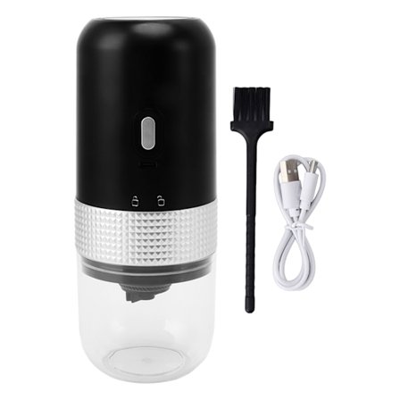 Sort Kaffe Bønnekværn Tør & Vådt Dobbelt Brug 1500mAh Lille Elektrisk Pulverkaffekværn til Restaurant