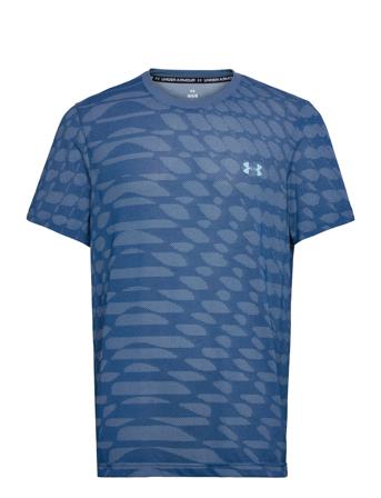 Ua Seamless Ripple Ss T-shirts Short-sleeved Blå Under Armour*Betinget Tilbud