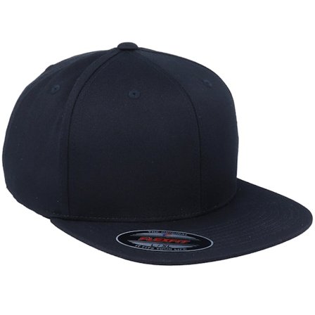 Fair - Fair White Logo Flat Brim Black Fitted Fitted Black Cap - @ Hatstore