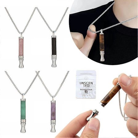 Ahdistushengityskaulakoru ilmansuodattimella tupakoinnin lopettamiseen, stressin lievitykseen ja meditaatioketjukaulakoru miehille ja naisille