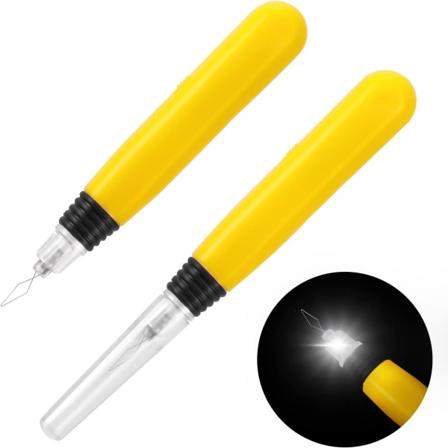 LED-trådnåler, opplyste trådnåler av plast, bærbar DIY-trådnålhåndmaskinsymaskin for søm og håndverk (2-pakning)