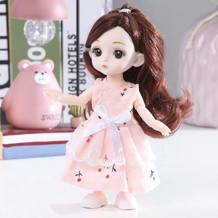 Pedagogiska Leksaker För Och Flickor Mini Dress Up Princess Dolls Pink