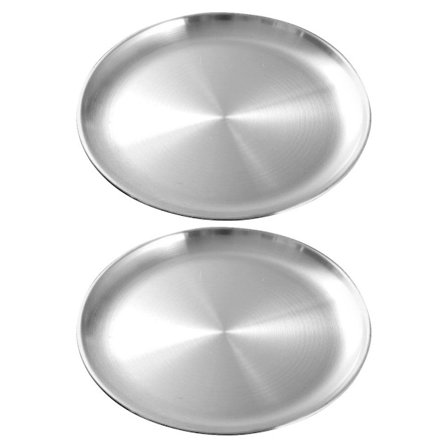 2 stk Multifunksjonelle matserveringsplater Runde grillplater Kjøttbeholdere