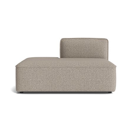 Modus hvilemodul, venstrevendt - Crush Bouclé Grå/Beige - 125x93x67 - Sofa