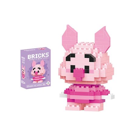 Pedagogisk Byggmodell för Barn, Mikropartiklar, Present Flicka Pojke Puff Figurer Pussel B4G7 gris 1set gris 1set