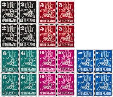 Holland 1950 - NVPH 556-560 - 4-blok - Postfrisk