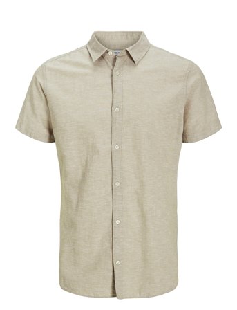 Jjbreeze Linen Blend Shirt Ss Sn Jnr Beige Jack & J S