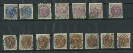 Danmark - AFA 16+17+19 stemplet