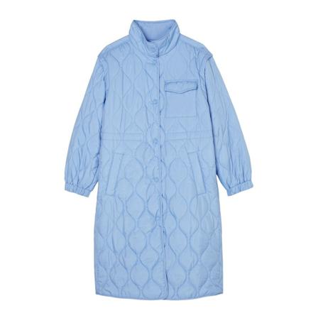Marc O'Polo, Quilted coat with a stand-up collar and detachable sleeves Blauw, Dames, Maat:L