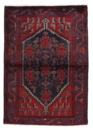 Hamadan Rug Oriental Black/Dark Red (Wool, Persia)