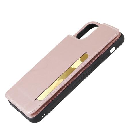 iPhone 11 Pro Max - Skyddsskal med Korthållare Roséguld