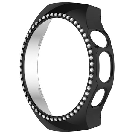 Rhinestone Beskyttelsesetui Kompatibelt med Huawei Watch 5 - Forbedret Beskyttelse og Stil Black 42mm