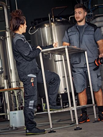 Arbetskläder Fristads Dam Jacka 4556 STFP, dam, Svart/Grå