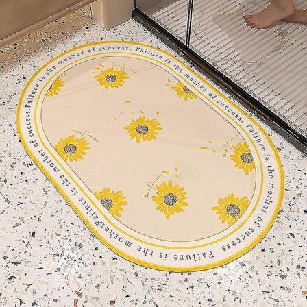 Wekity blød diatoméjord absorberende gulvmåtte skridsikker badeværelse fodpude hurtigtørrende skridsikker måtte 24*35in60*90cm